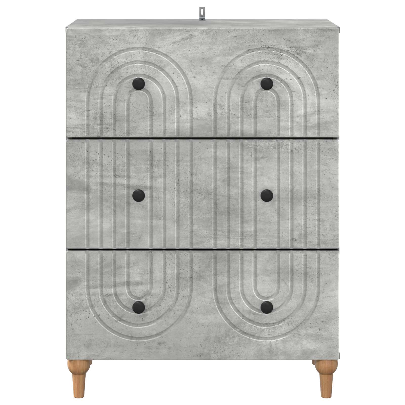 Schubladenschrank Betongrau 66 x 34,5 x 90 cm Holzwerkstoff