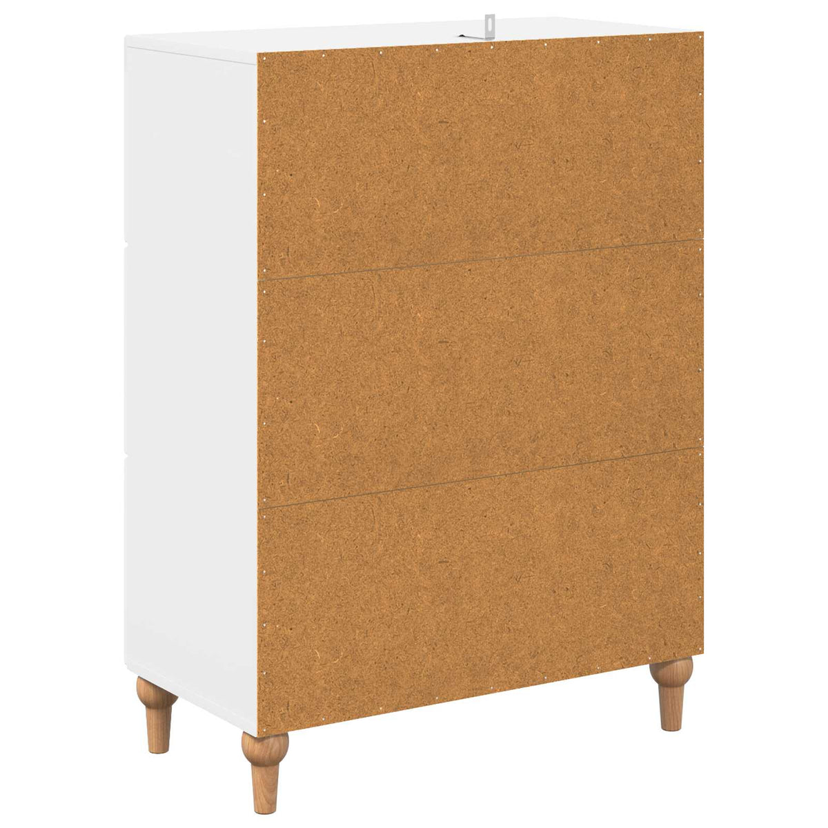 Schubladenschrank Hochglanz Weiß 66 x 34,5 x 90 cm