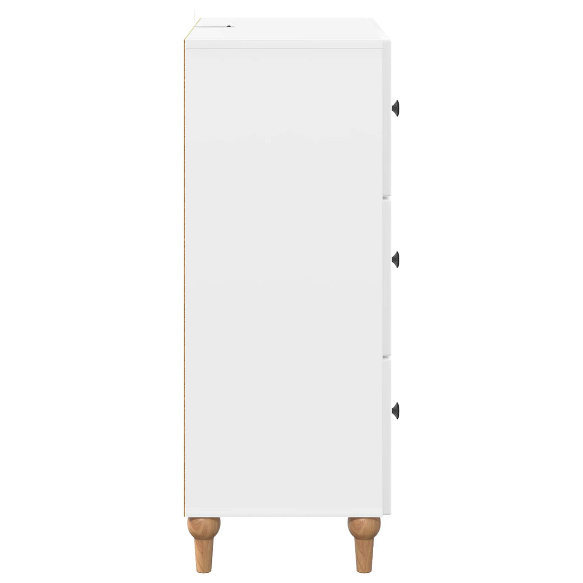 Schubladenschrank Hochglanz Weiß 66 x 34,5 x 90 cm