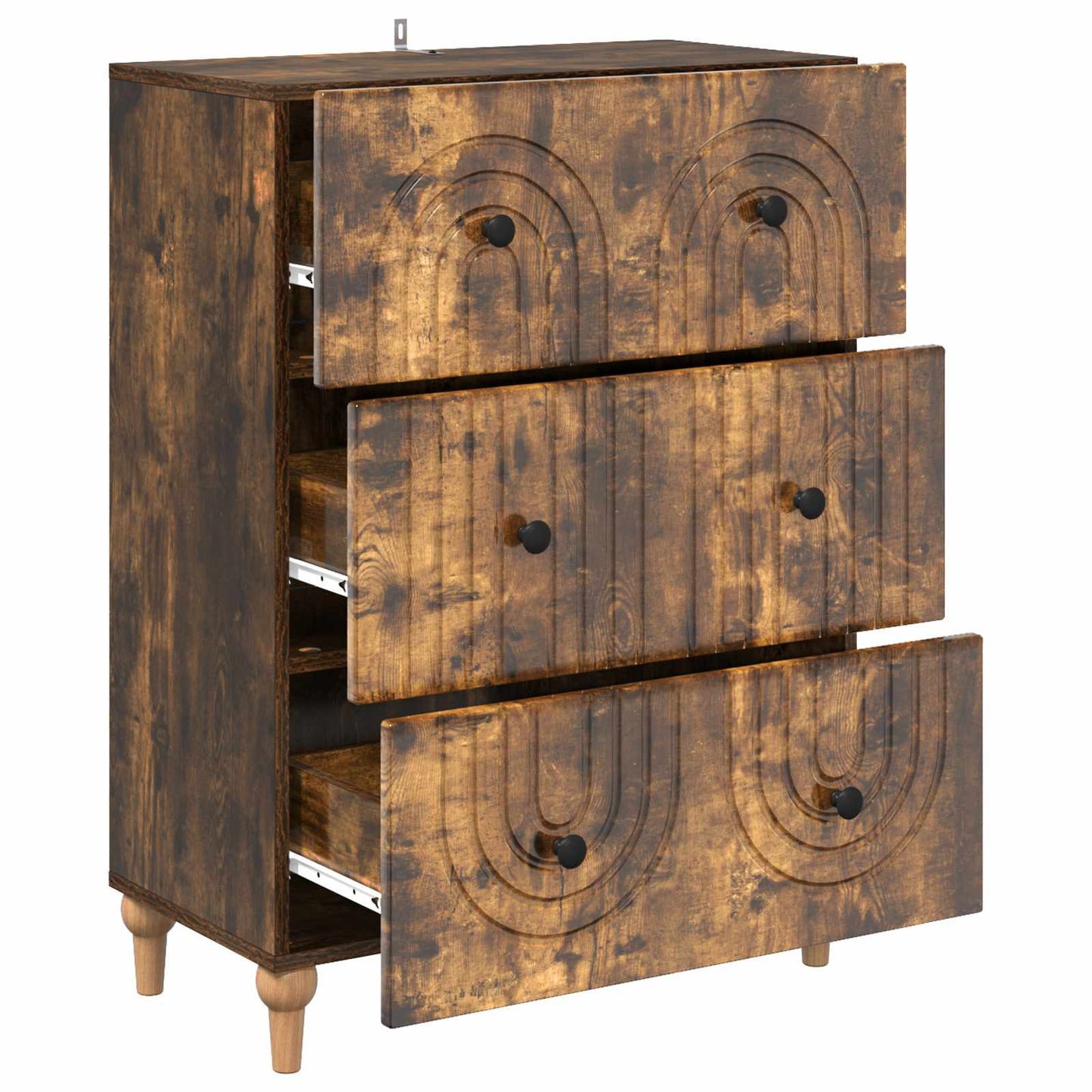 Schubladenschrank Geräucherte Eiche 66 x 34,5 x 90 cm
