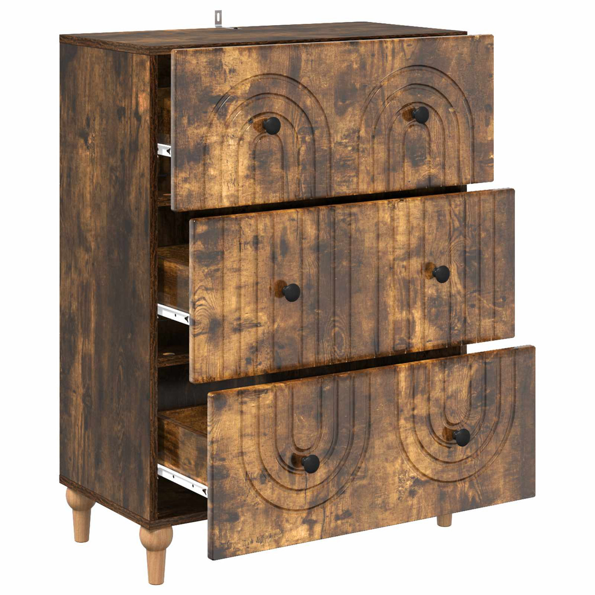Schubladenschrank Geräucherte Eiche 66 x 34,5 x 90 cm