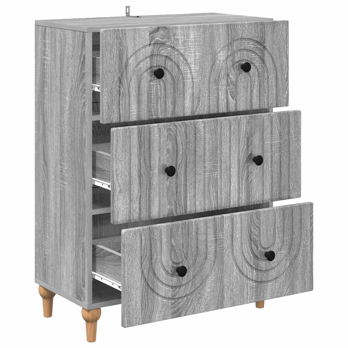 Schubladenschrank Graues Sonoma 66 x 34,5 x 90 cm Holzwerkstoff