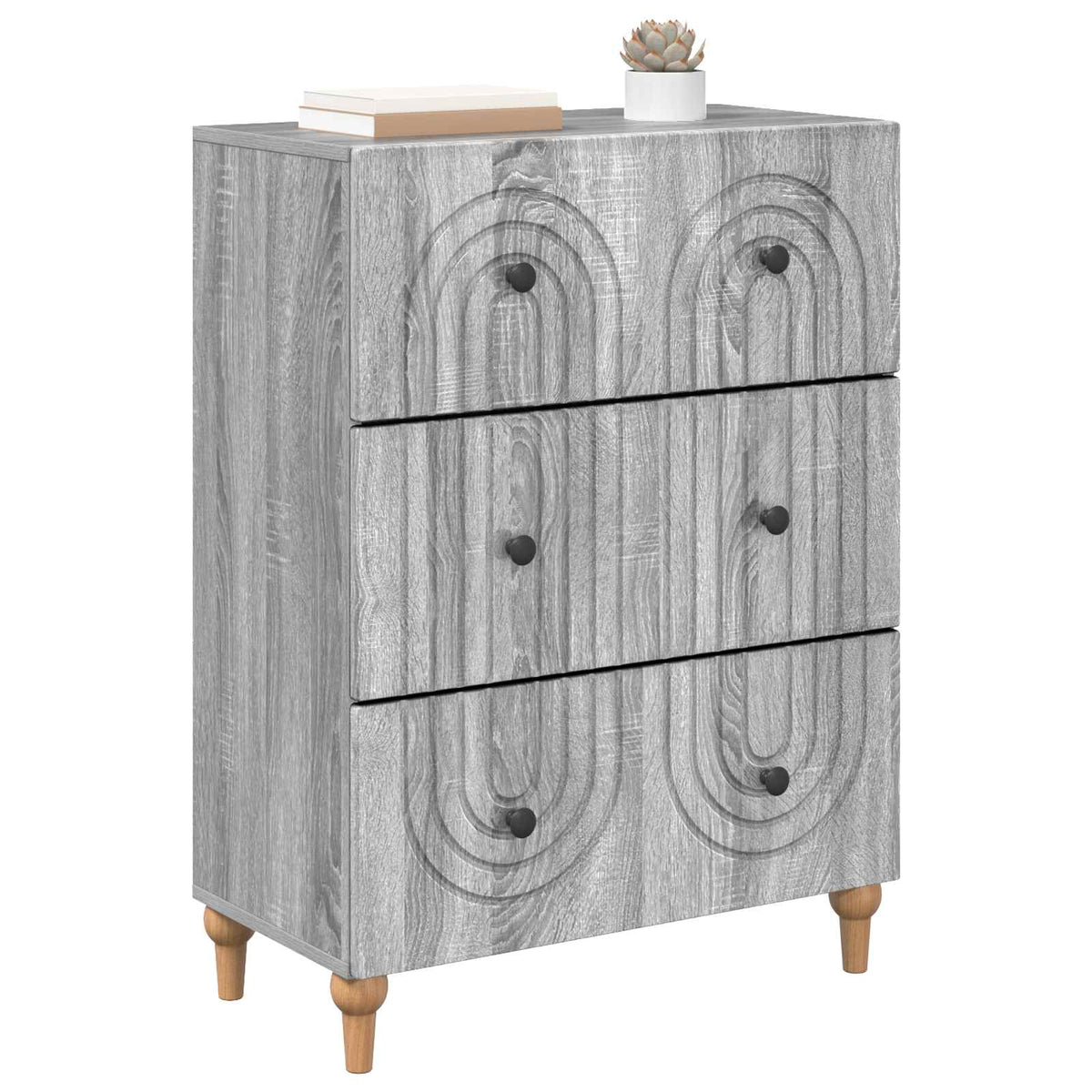 Schubladenschrank Graues Sonoma 66 x 34,5 x 90 cm Holzwerkstoff