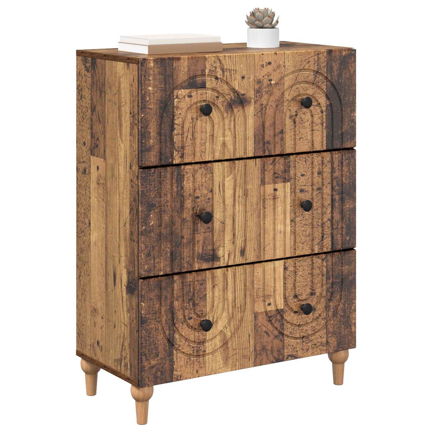 Schubladenschrank Altholz 66 x 34,5 x 90 cm Holzwerkstoff