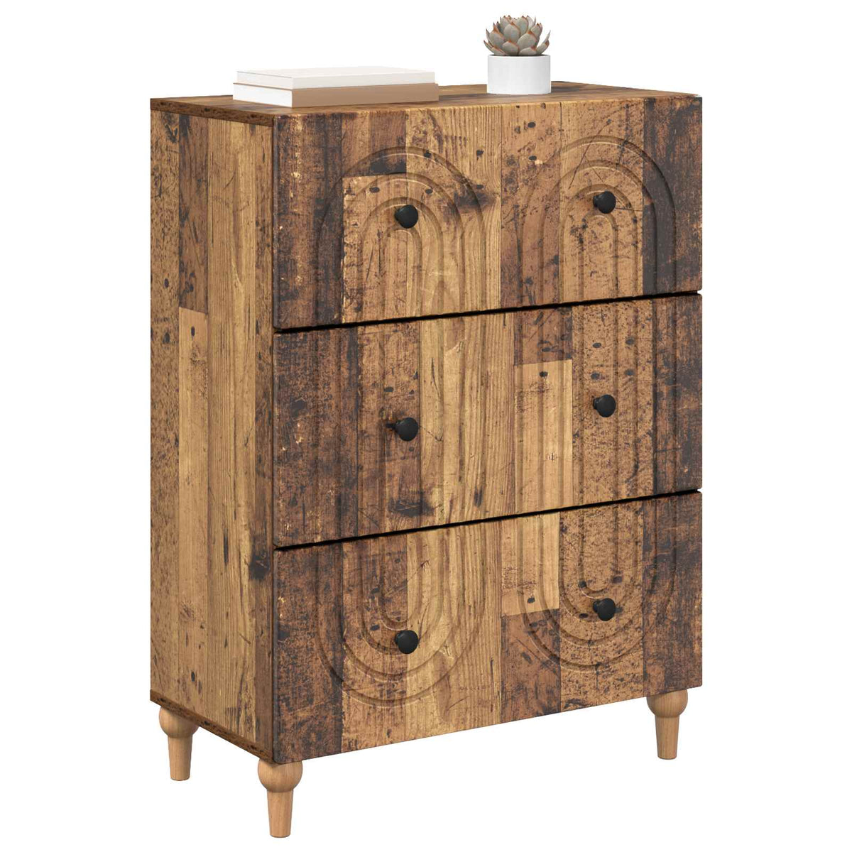 Schubladenschrank Altholz 66 x 34,5 x 90 cm Holzwerkstoff