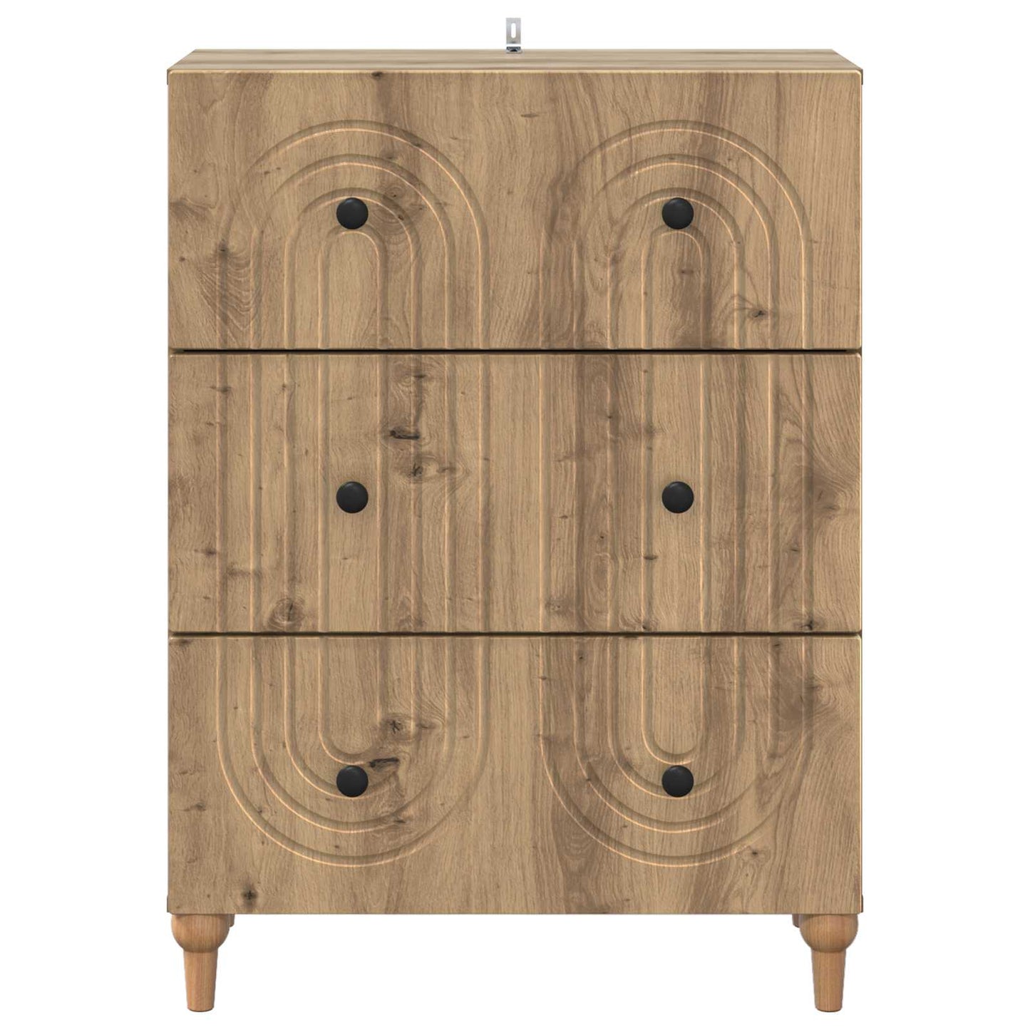 Schubladenschrank 66 x 34,5 x 90 cm Holzwerkstoff Artisan-Eiche