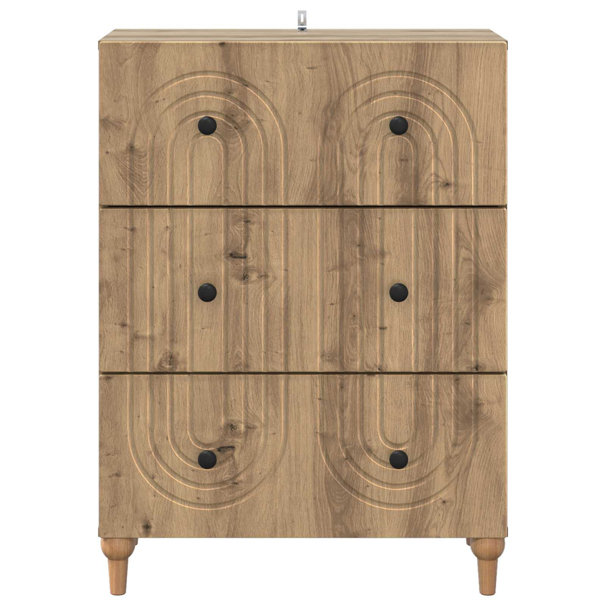 Schubladenschrank 66 x 34,5 x 90 cm Holzwerkstoff Artisan-Eiche