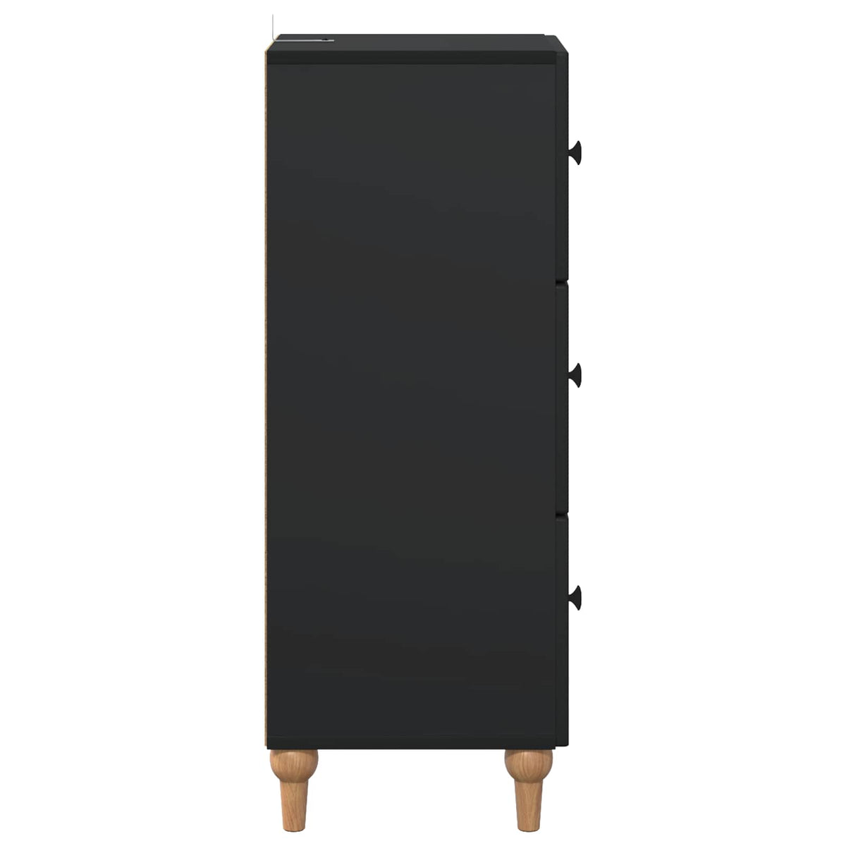 Schubladenschrank 33 x 34,5 x 90 cm Holzwerkstoff Schwarz