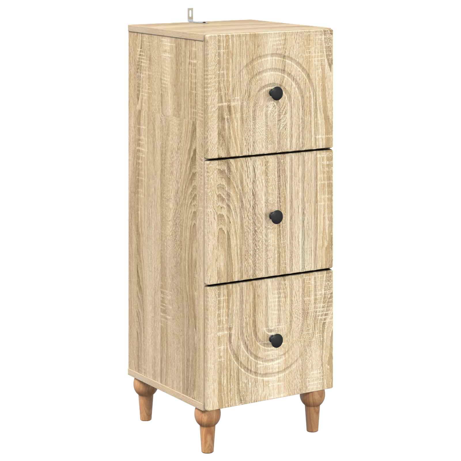 Schubladenschrank 33 x 34,5 x 90 cm Holzwerkstoff Sonoma-Eiche