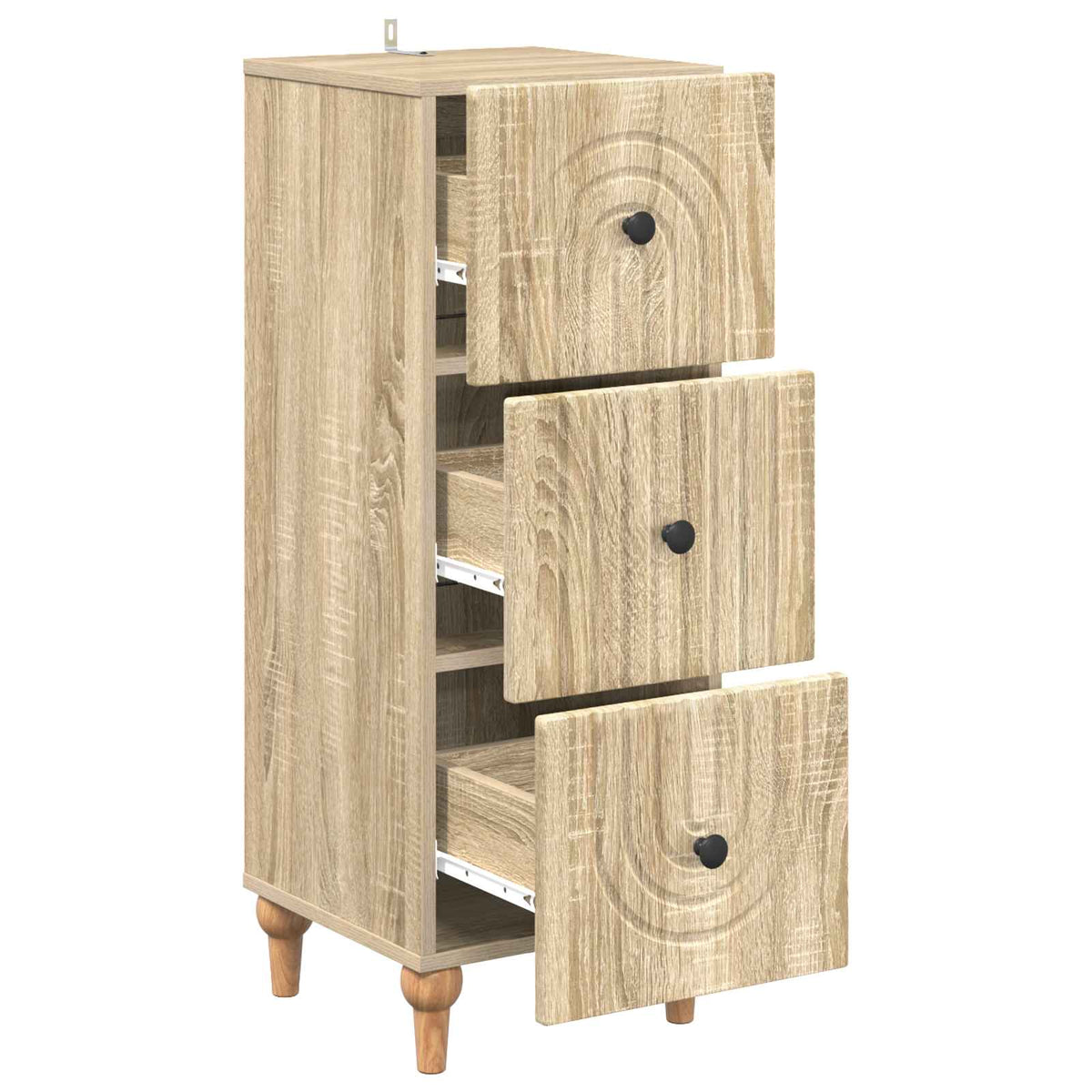 Schubladenschrank 33 x 34,5 x 90 cm Holzwerkstoff Sonoma-Eiche