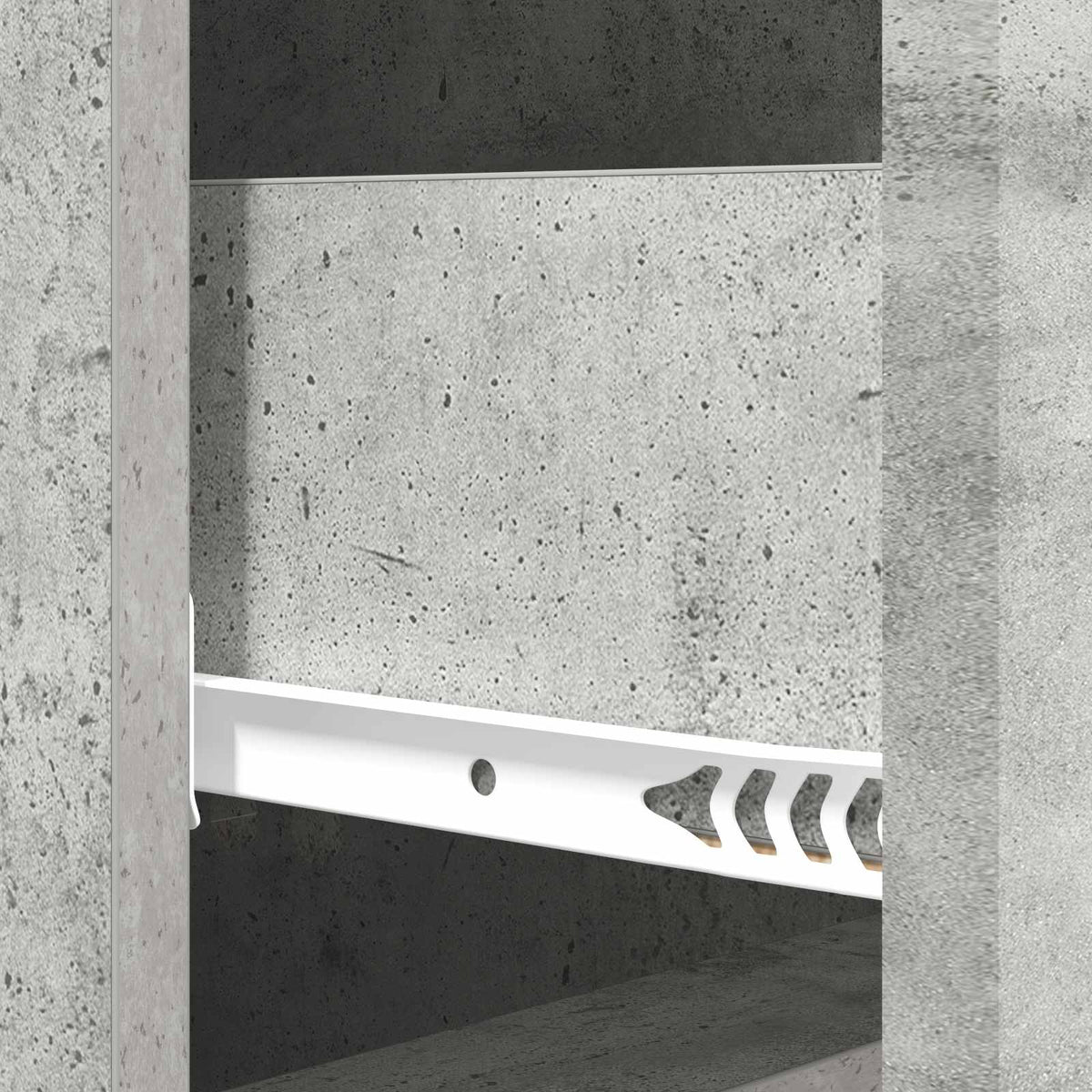 Schubladenschrank 33 x 34,5 x 90 cm Holzwerkstoff Betongrau