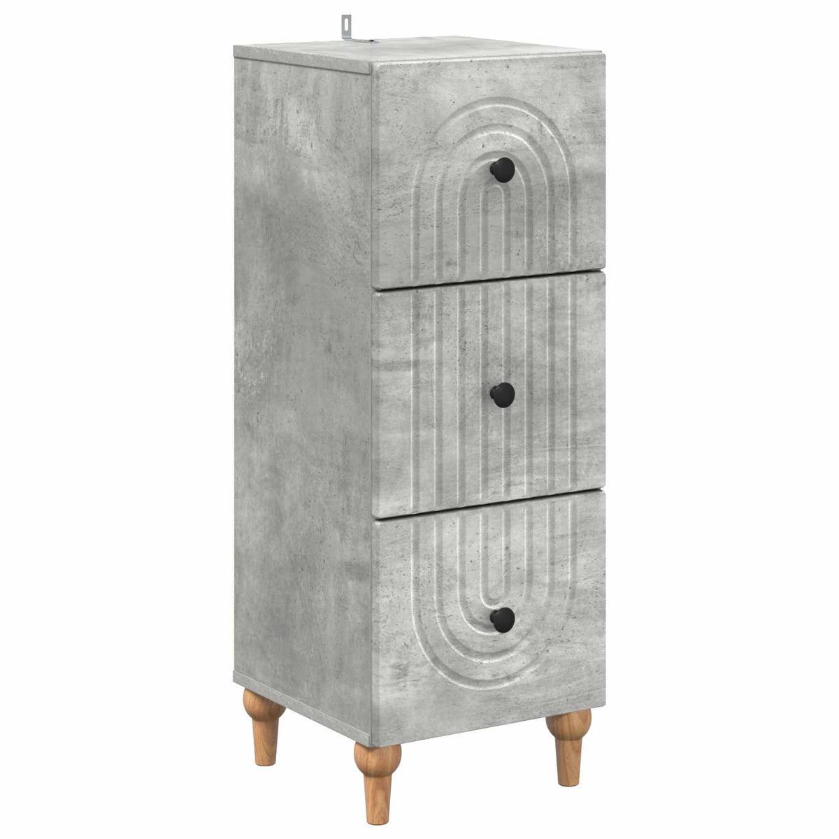 Schubladenschrank 33 x 34,5 x 90 cm Holzwerkstoff Betongrau