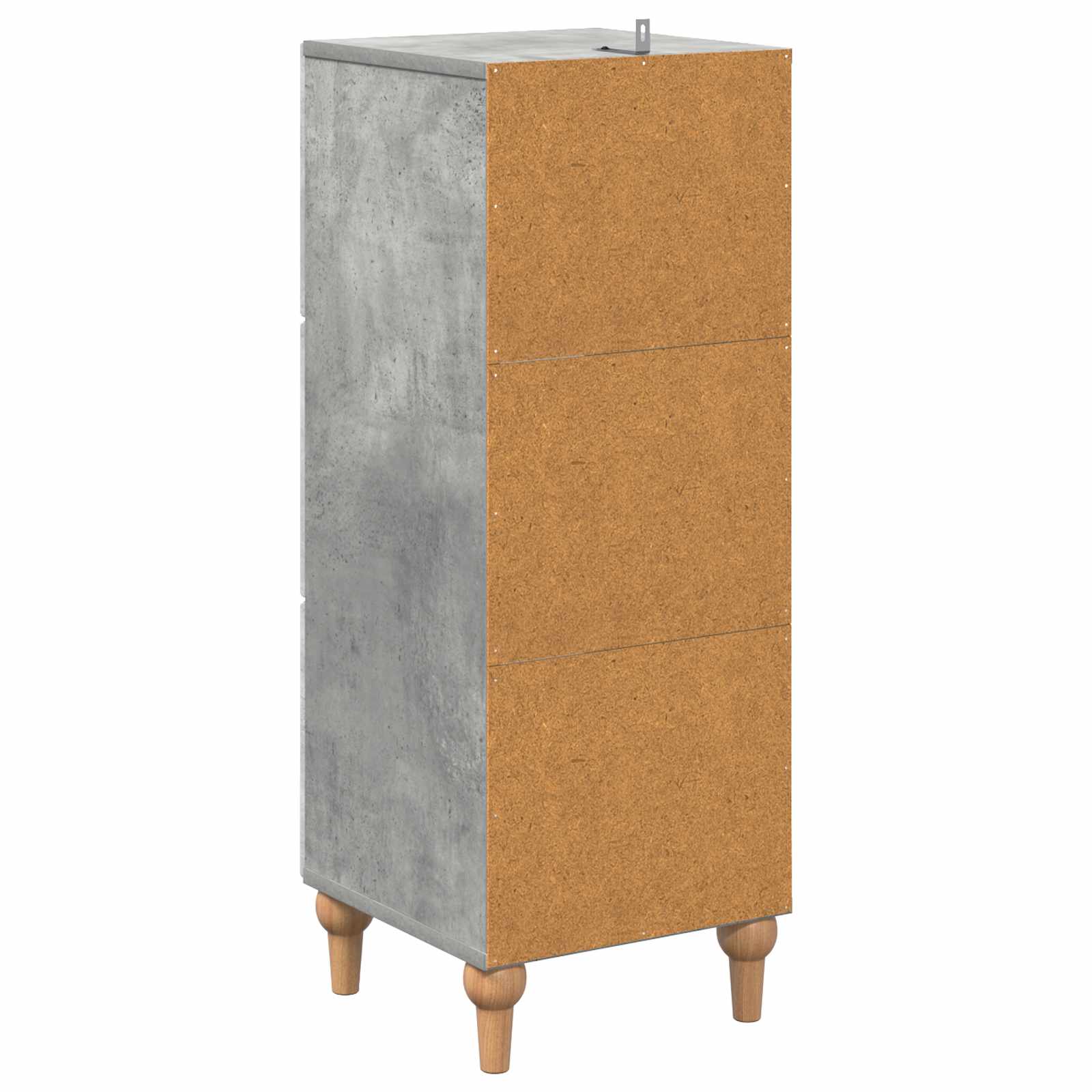 Schubladenschrank 33 x 34,5 x 90 cm Holzwerkstoff Betongrau