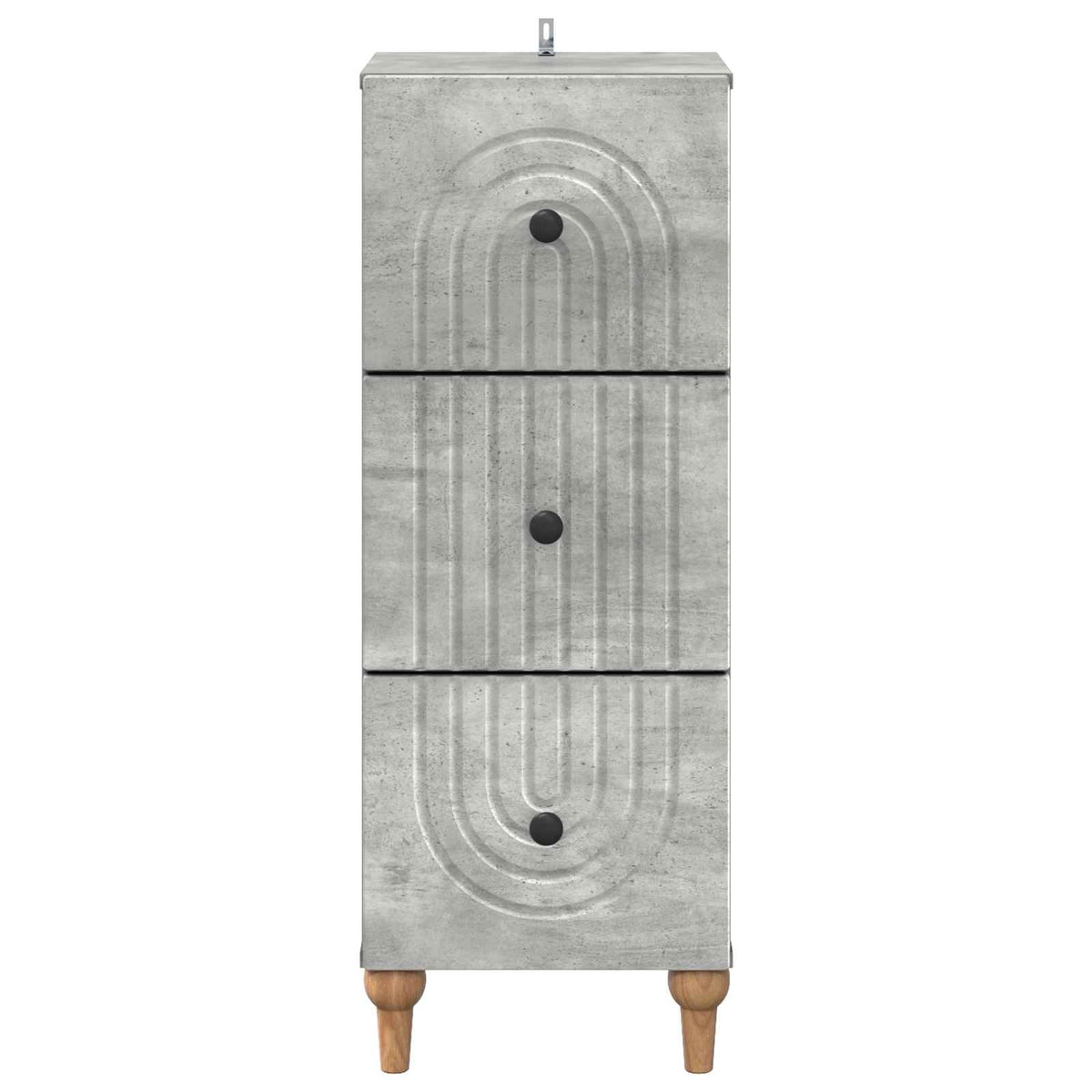 Schubladenschrank 33 x 34,5 x 90 cm Holzwerkstoff Betongrau
