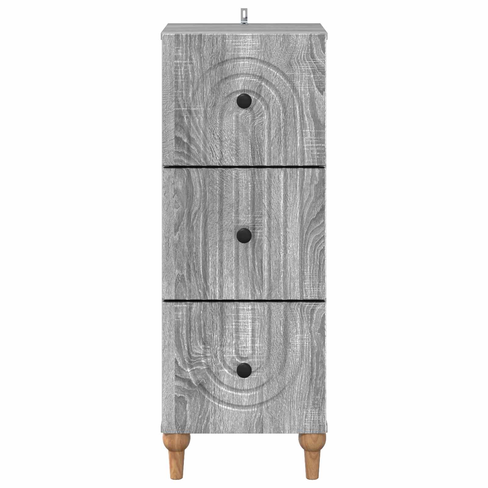 Schubladenschrank 33 x 34,5 x 90 cm Holzwerkstoff Sonoma-Grau