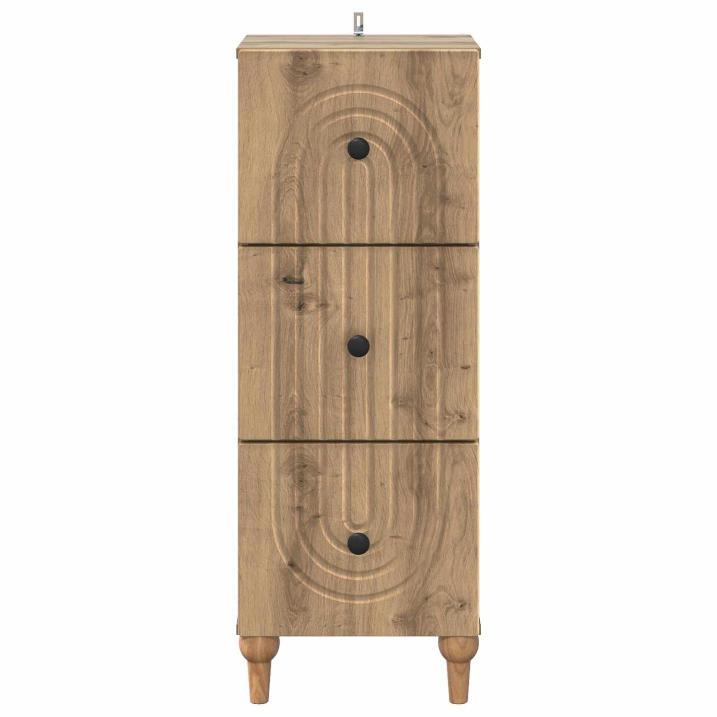 Schubladenschrank 33 x 34,5 x 90 cm Holzwerkstoff Artisan-Eiche