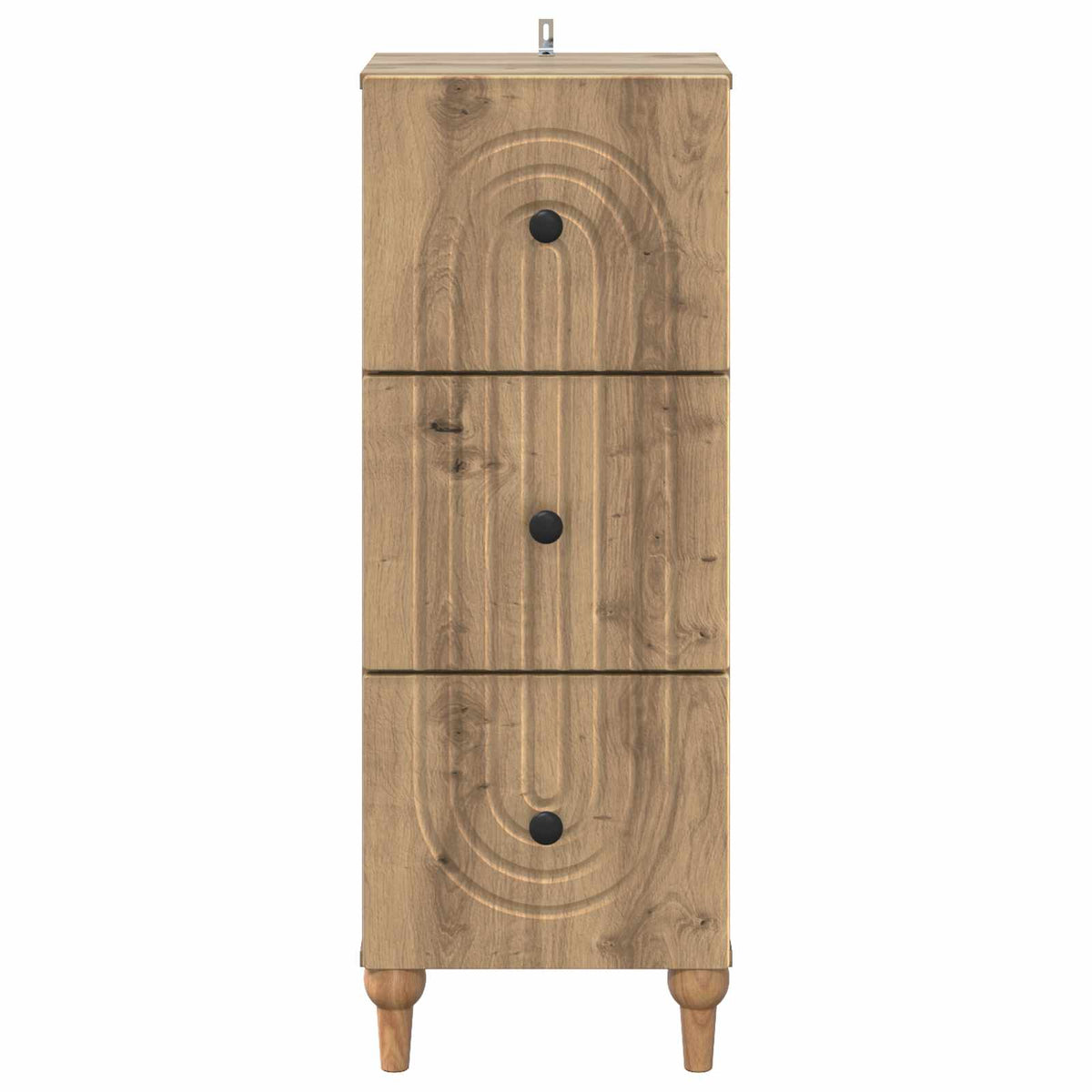 Schubladenschrank 33 x 34,5 x 90 cm Holzwerkstoff Artisan-Eiche