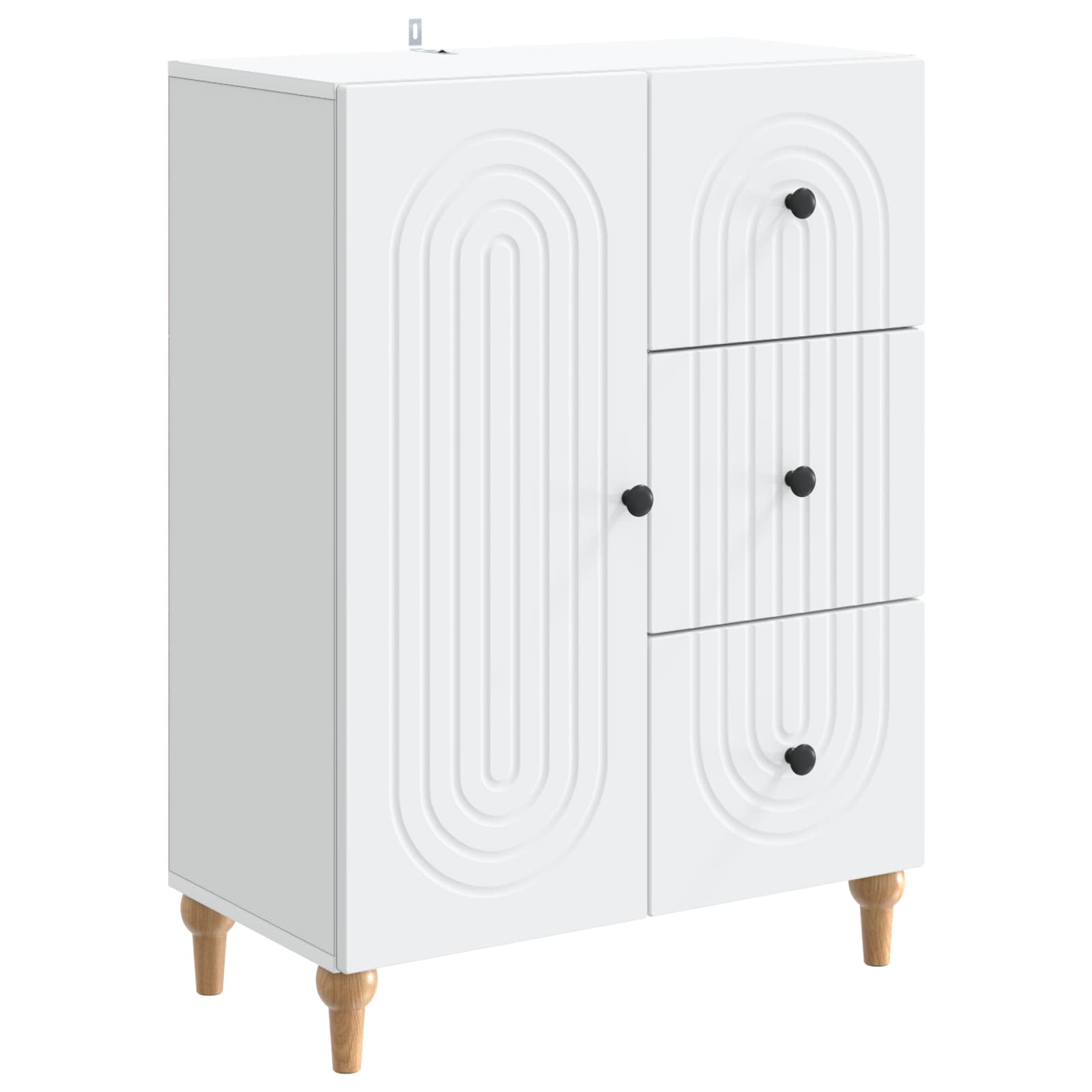 Sideboard Weiß 66 x 34,5 x 90 cm Holzwerkstoff