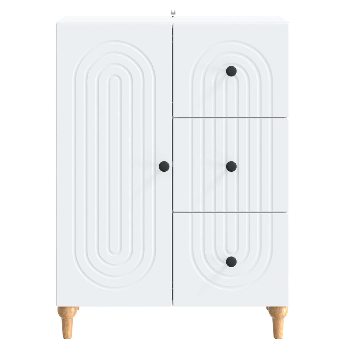 Sideboard Weiß 66 x 34,5 x 90 cm Holzwerkstoff