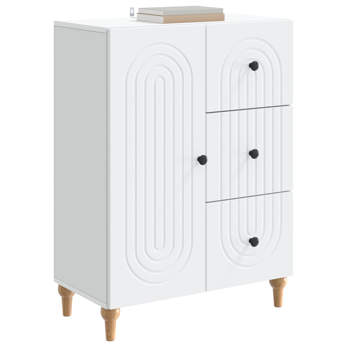 Sideboard Weiß 66 x 34,5 x 90 cm Holzwerkstoff