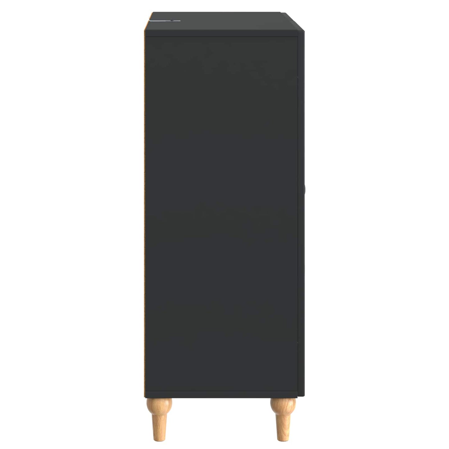 Sideboard Schwarz 66 x 34,5 x 90 cm Holzwerkstoff