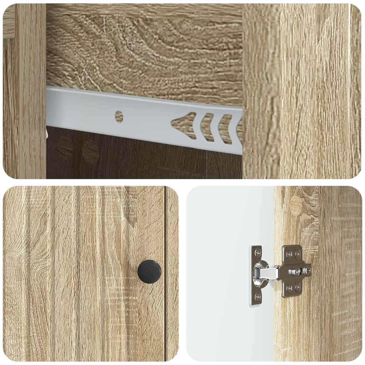 Sideboard Sonoma-Eiche 66 x 34,5 x 90 cm Holzwerkstoff