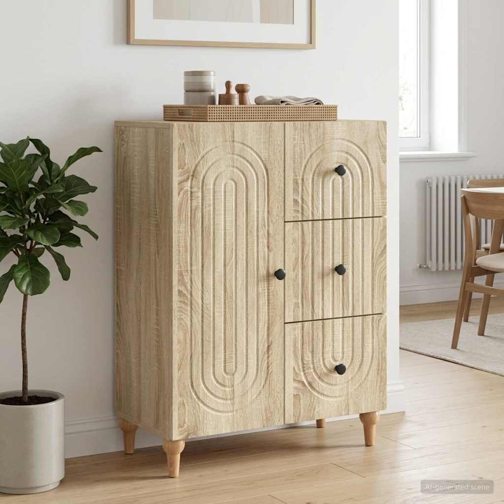 Sideboard Sonoma-Eiche 66 x 34,5 x 90 cm Holzwerkstoff