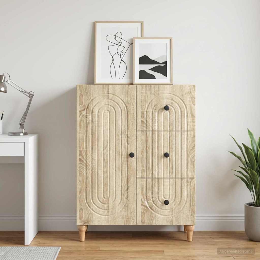 Sideboard Sonoma-Eiche 66 x 34,5 x 90 cm Holzwerkstoff