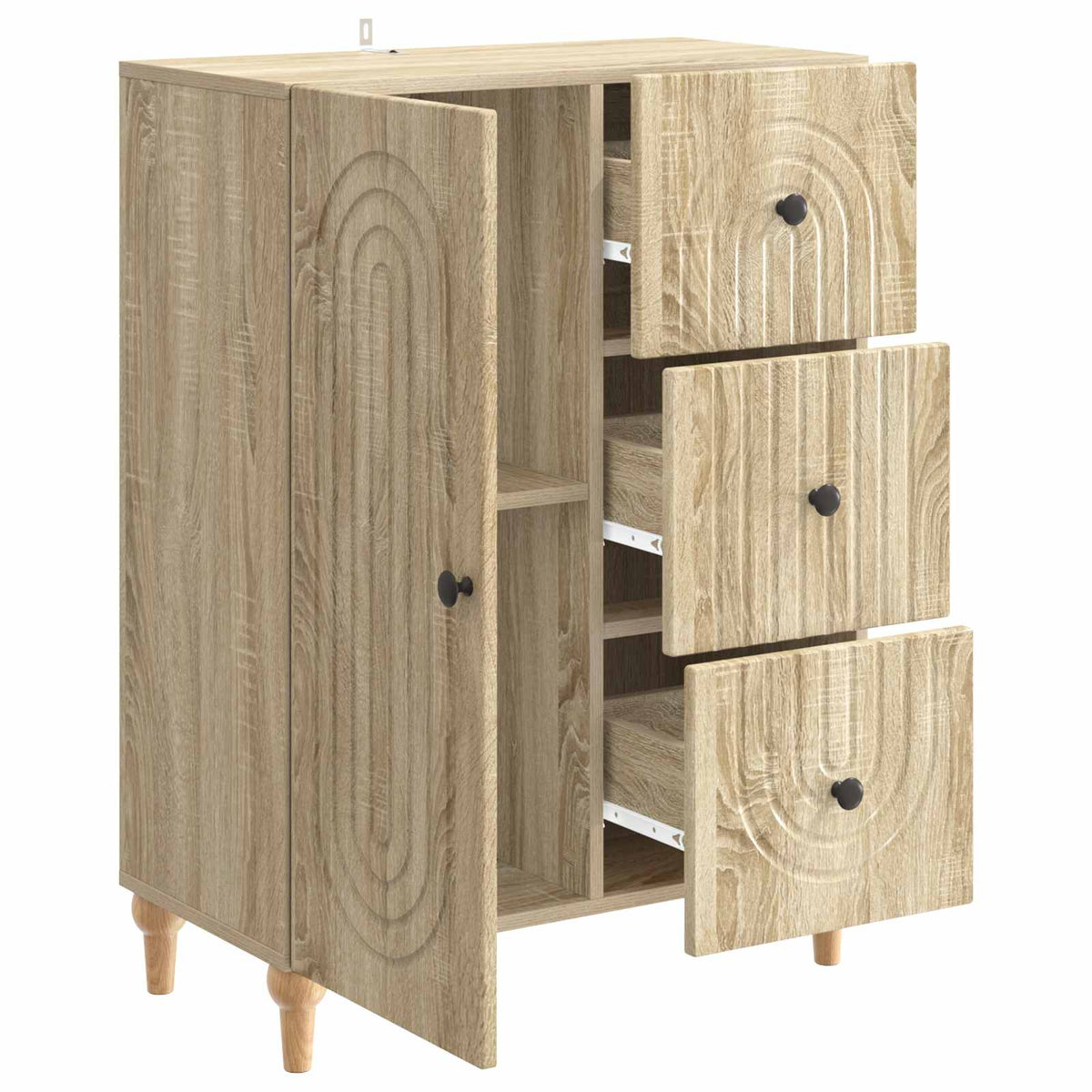 Sideboard Sonoma-Eiche 66 x 34,5 x 90 cm Holzwerkstoff