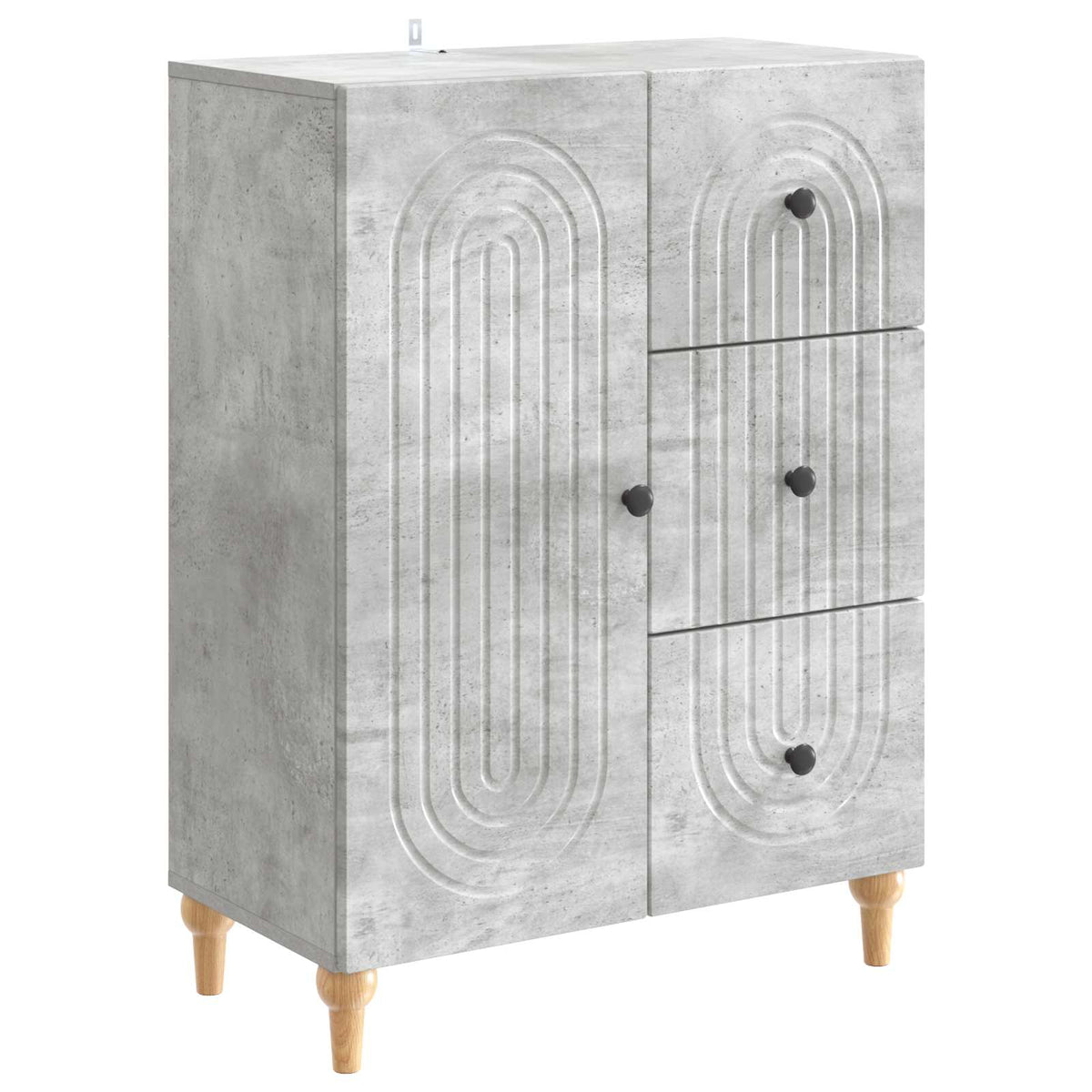Sideboard Betongrau 66 x 34,5 x 90 cm Holzwerkstoff