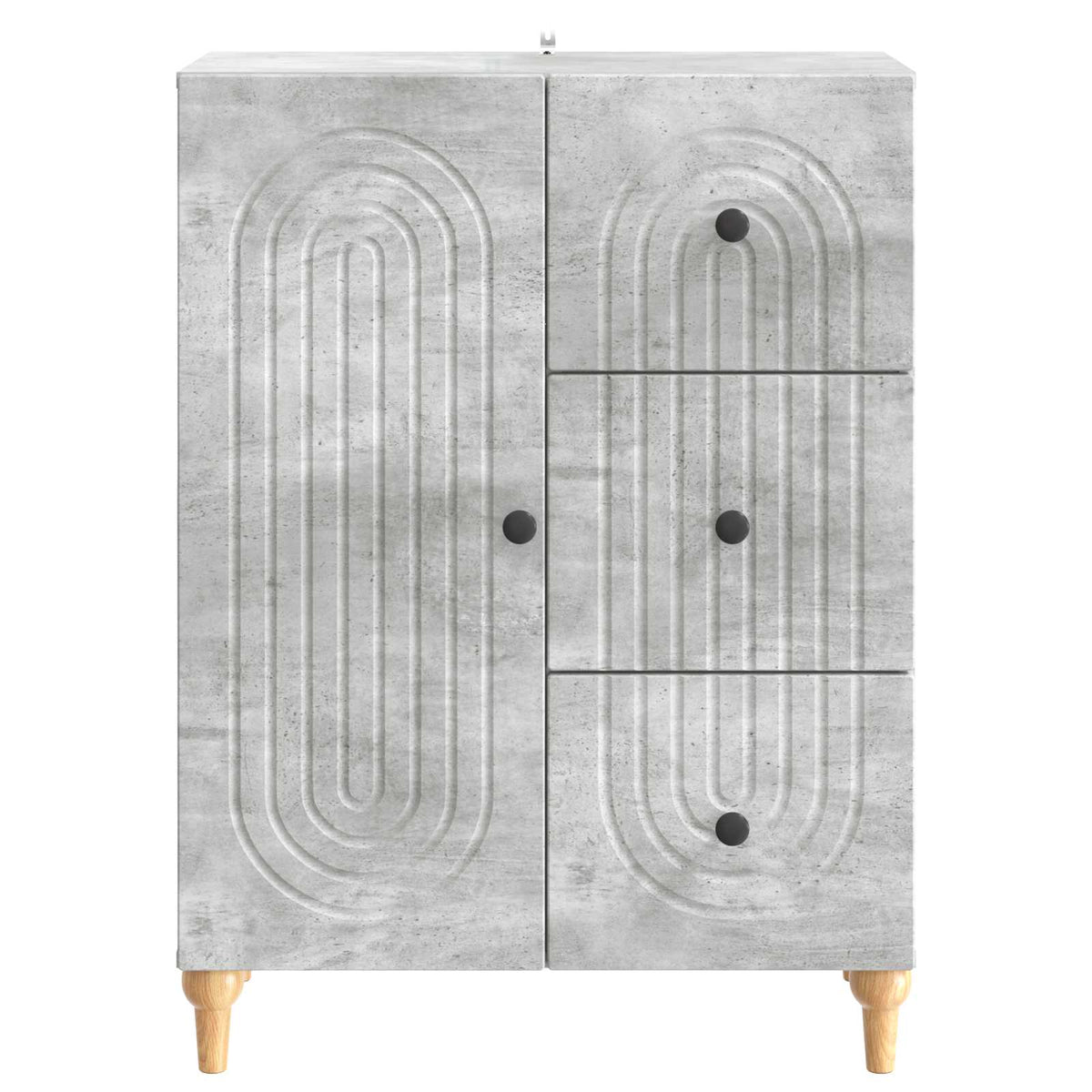 Sideboard Betongrau 66 x 34,5 x 90 cm Holzwerkstoff