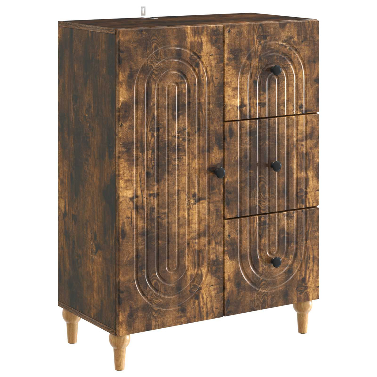 Sideboard Geräucherte Eiche 66 x 34,5 x 90 cm Holzwerkstoff