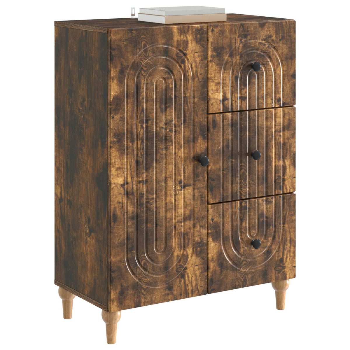 Sideboard Geräucherte Eiche 66 x 34,5 x 90 cm Holzwerkstoff