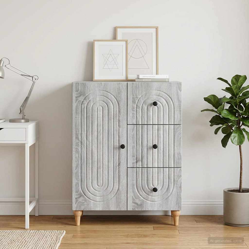 Sideboard Graues Sonoma 66 x 34,5 x 90 cm Holzwerkstoff