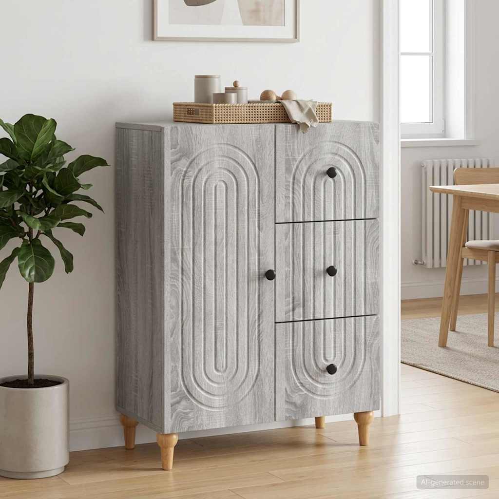 Sideboard Graues Sonoma 66 x 34,5 x 90 cm Holzwerkstoff