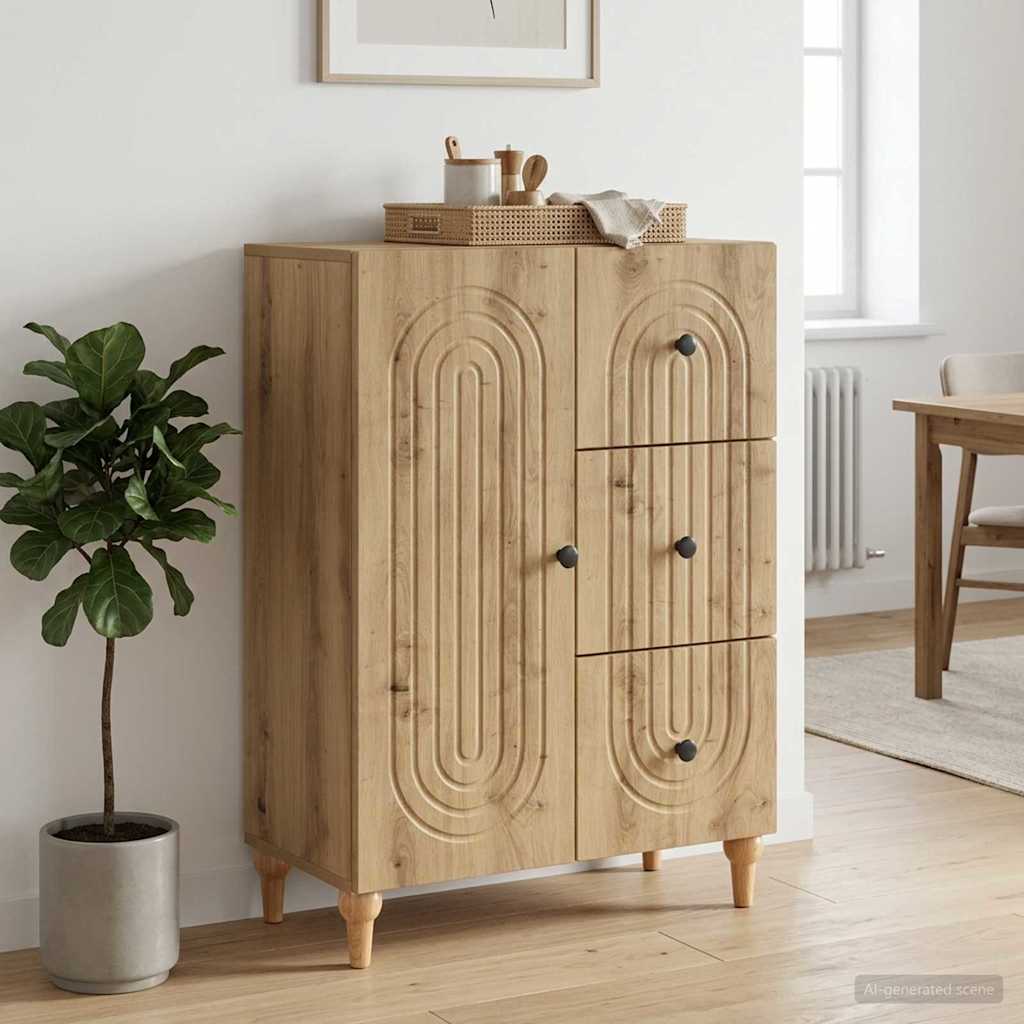 Sideboard Artisan-Eiche 66 x 34,5 x 90 cm Holzwerkstoff