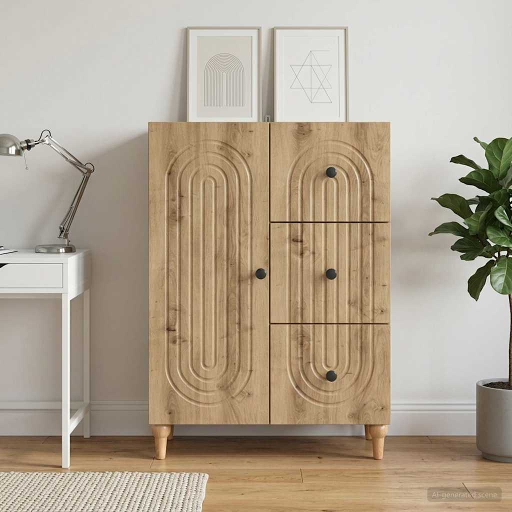 Sideboard Artisan-Eiche 66 x 34,5 x 90 cm Holzwerkstoff