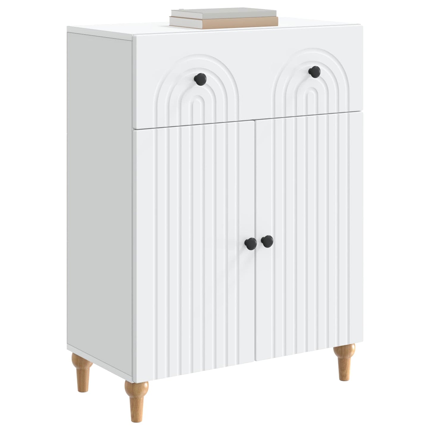 Sideboard Weiß 66 x 34,5 x 90 cm Holzwerkstoff