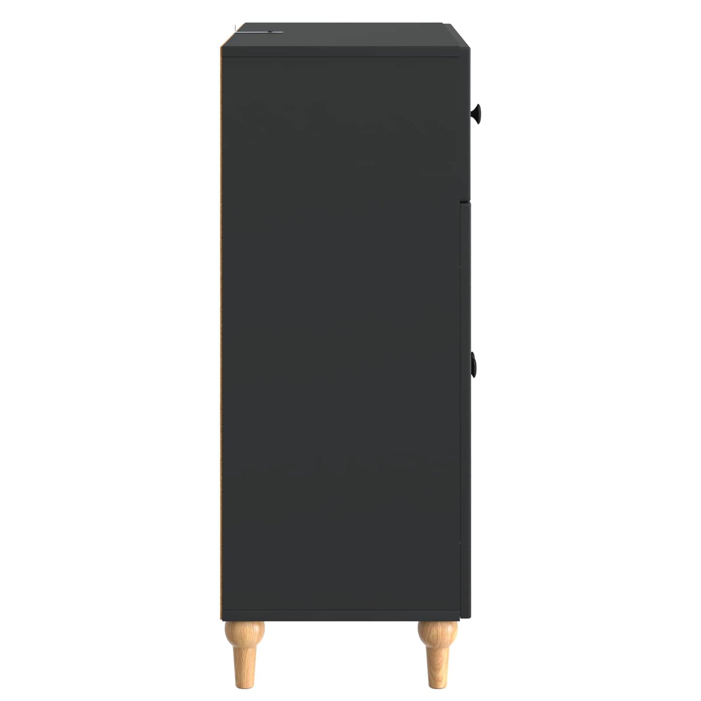 Sideboard Schwarz 66 x 34,5 x 90 cm Holzwerkstoff