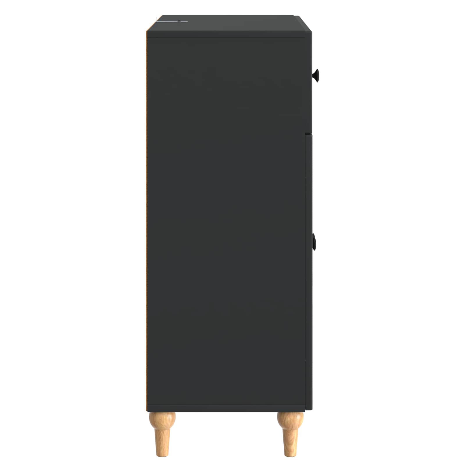 Sideboard Schwarz 66 x 34,5 x 90 cm Holzwerkstoff