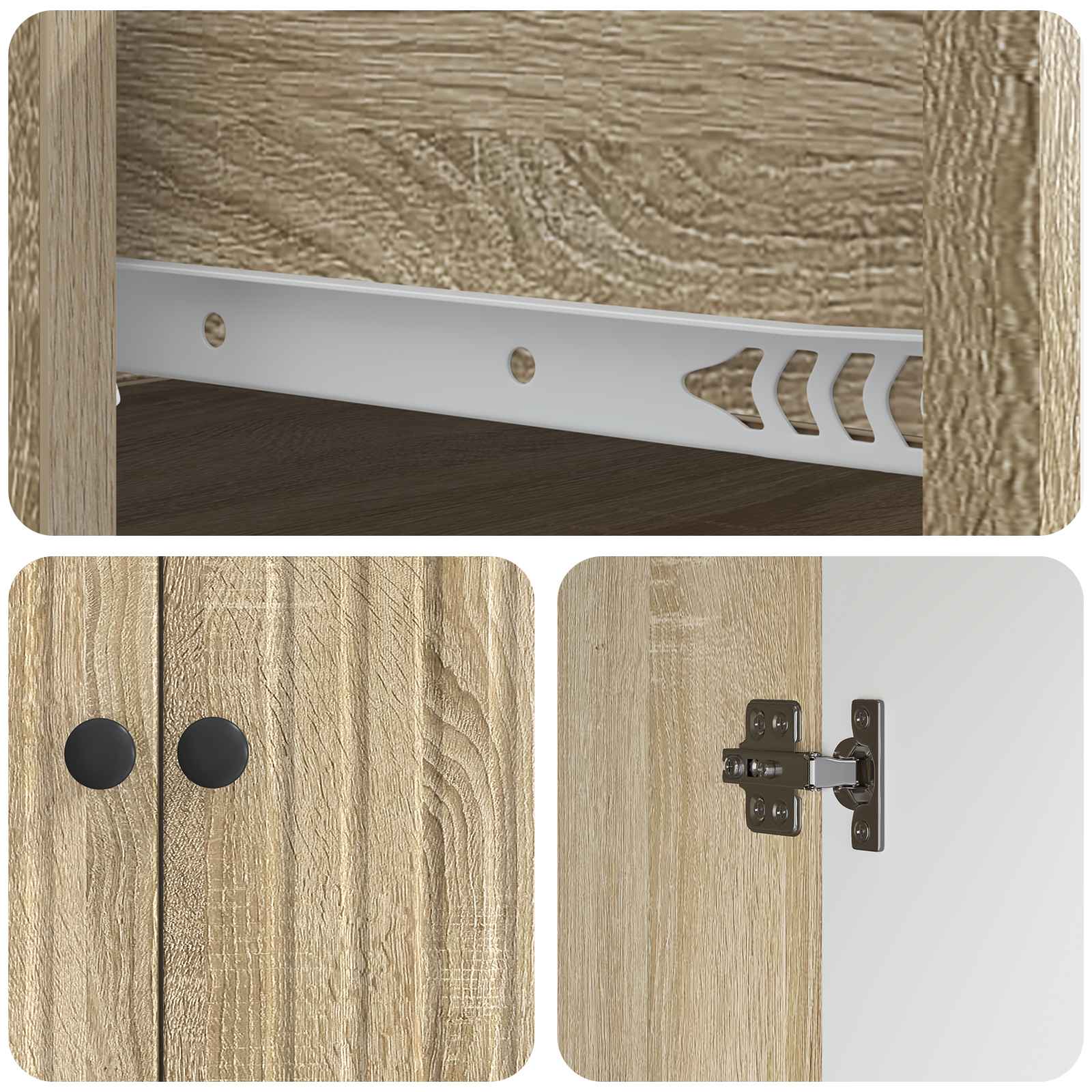Sideboard Sonoma-Eiche 66 x 34,5 x 90 cm Holzwerkstoff