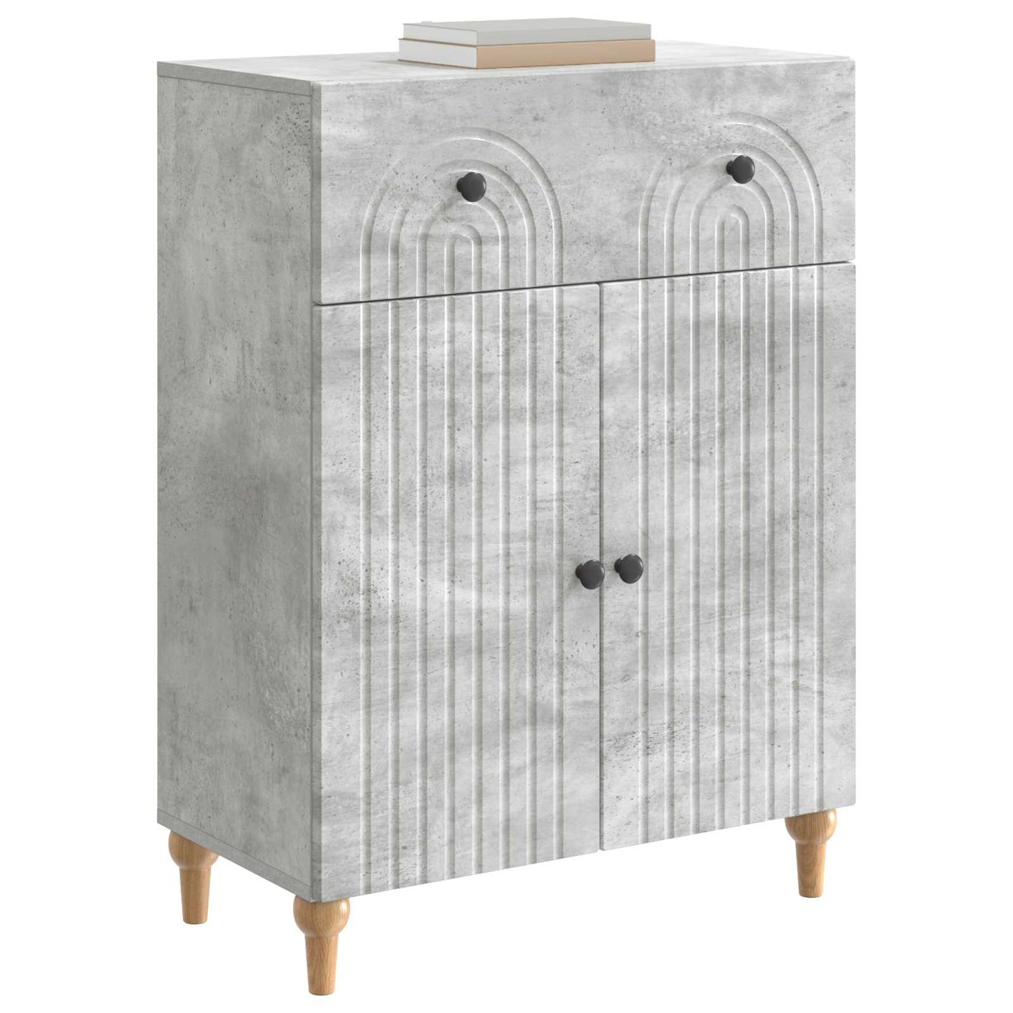 Sideboard Betongrau 66 x 34,5 x 90 cm Holzwerkstoff