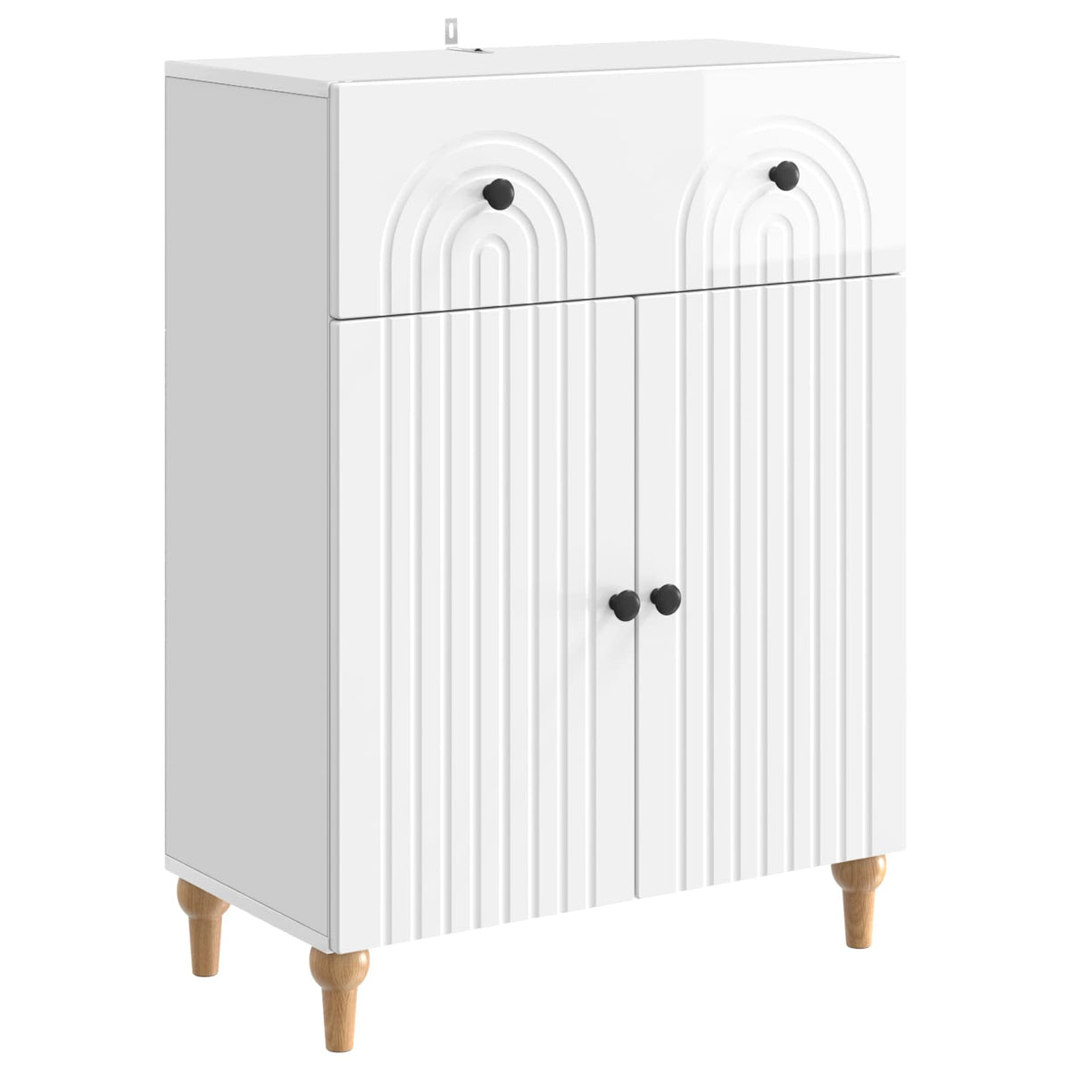 Sideboard Hochglanz Weiß 66 x 34,5 x 90 cm Holzwerkstoff