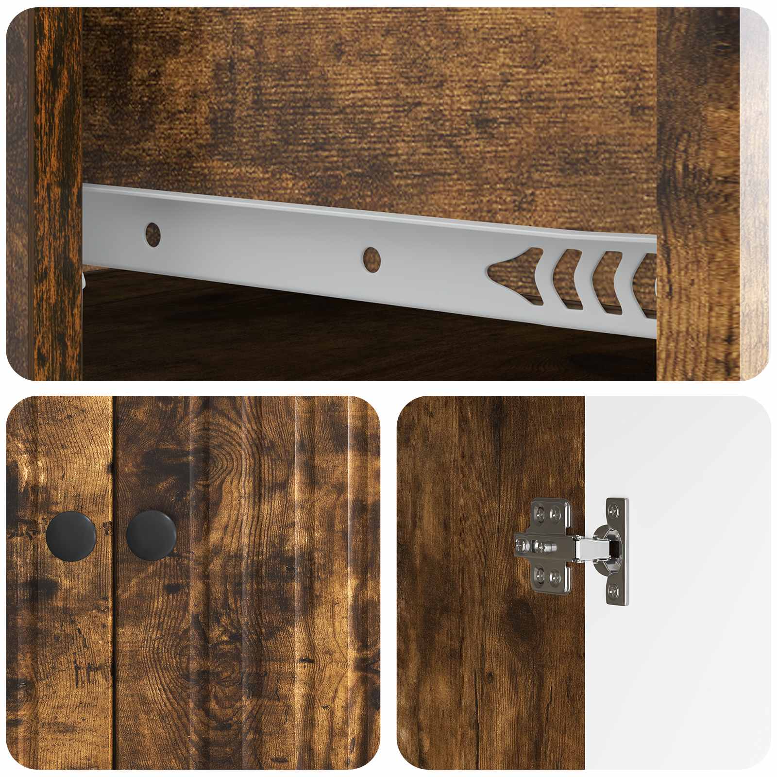 Sideboard Räuchereiche 66 x 34,5 x 90 cm Holzwerkstoff