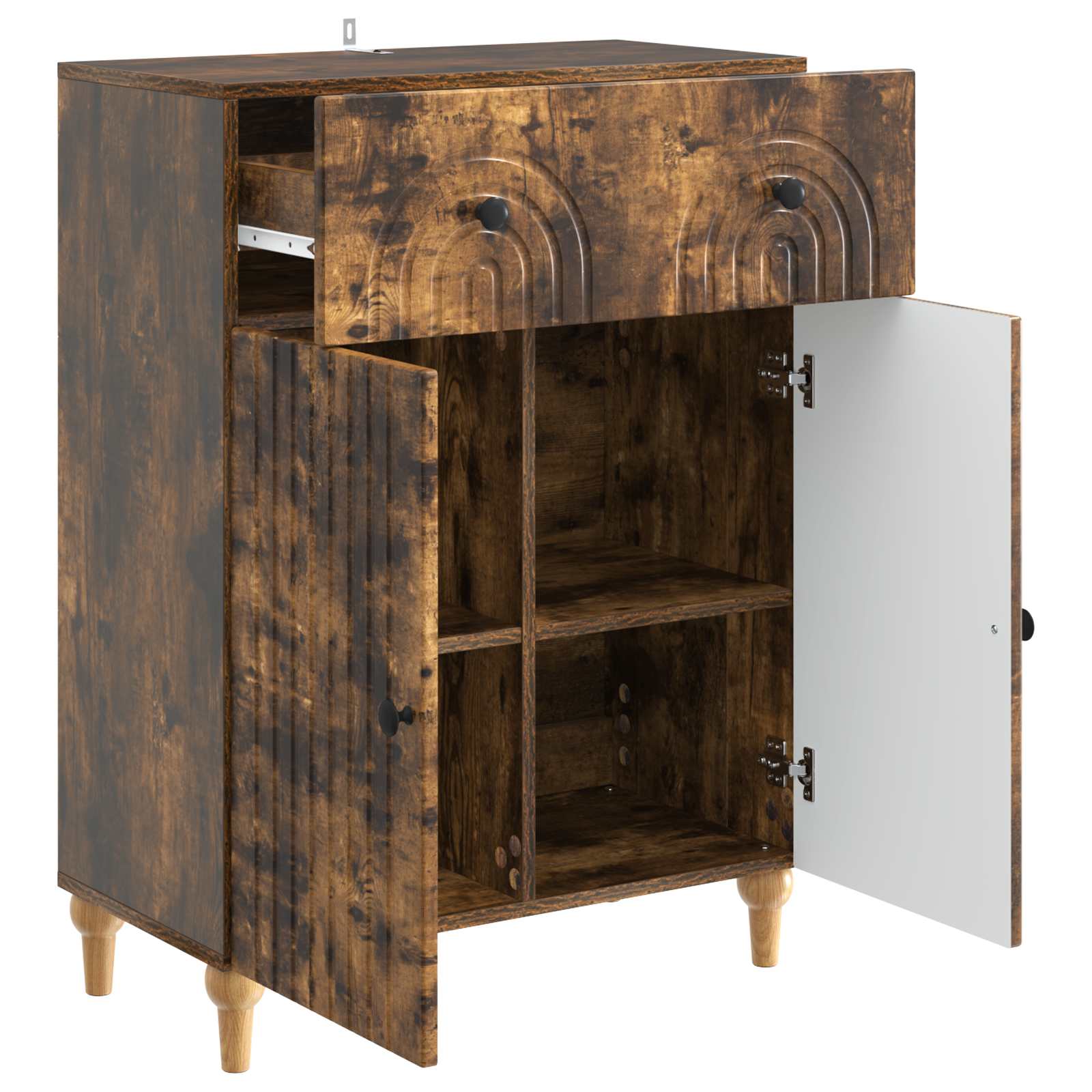 Sideboard Räuchereiche 66 x 34,5 x 90 cm Holzwerkstoff