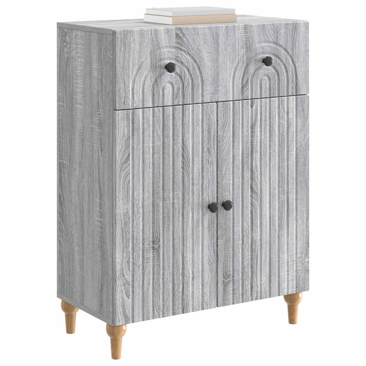 Sideboard Sonoma-Grau 66 x 34,5 x 90 cm Holzwerkstoff