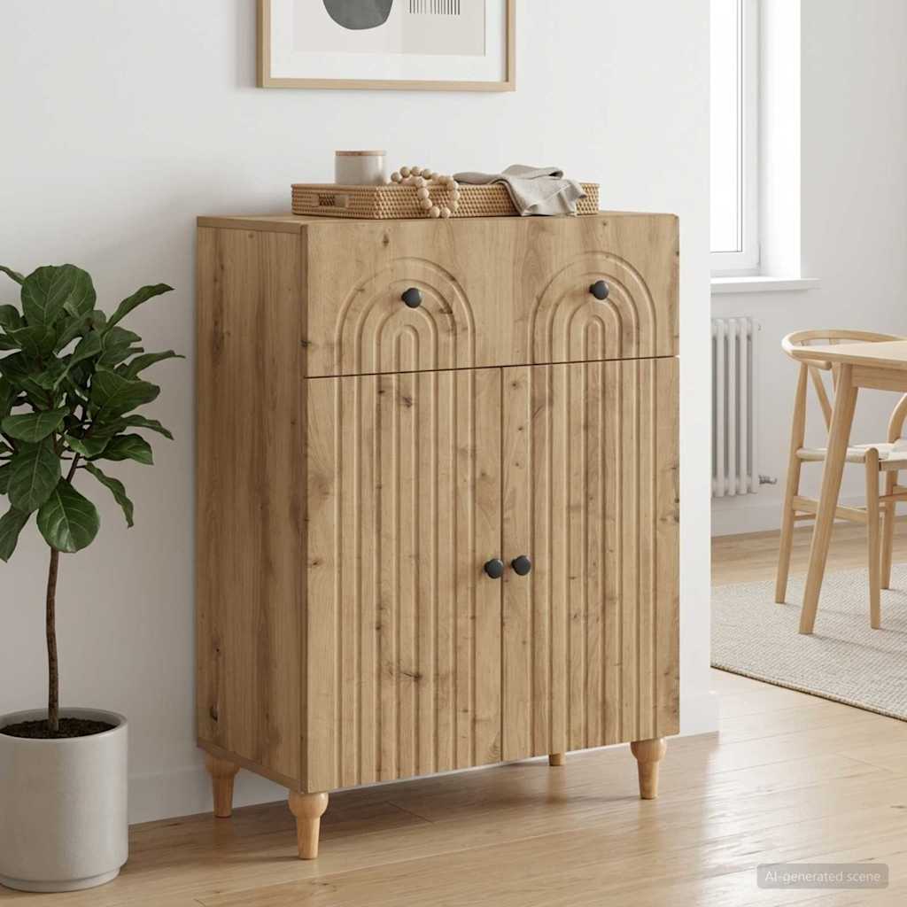 Sideboard Artisan-Eiche 66 x 34,5 x 90 cm Holzwerkstoff