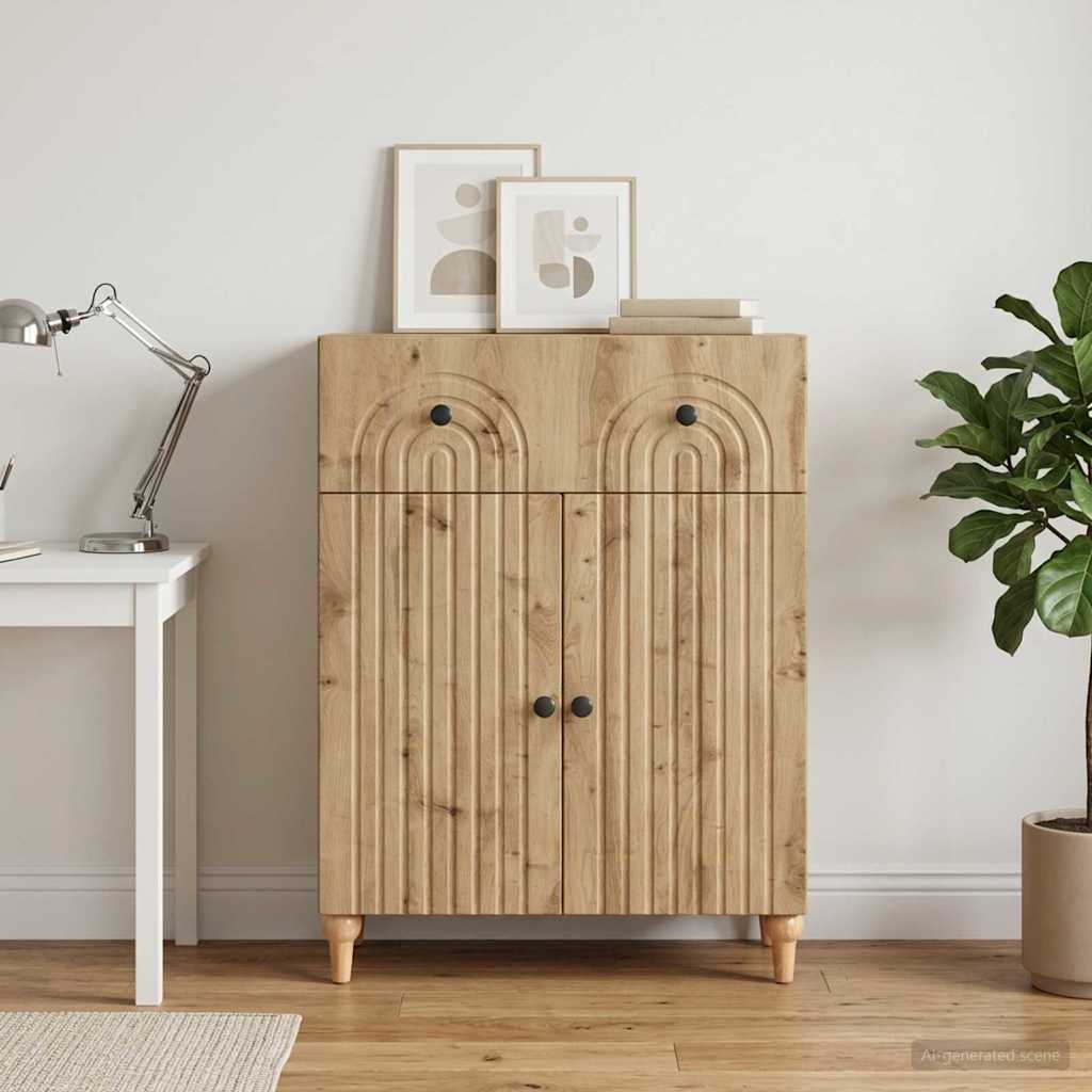 Sideboard Artisan-Eiche 66 x 34,5 x 90 cm Holzwerkstoff