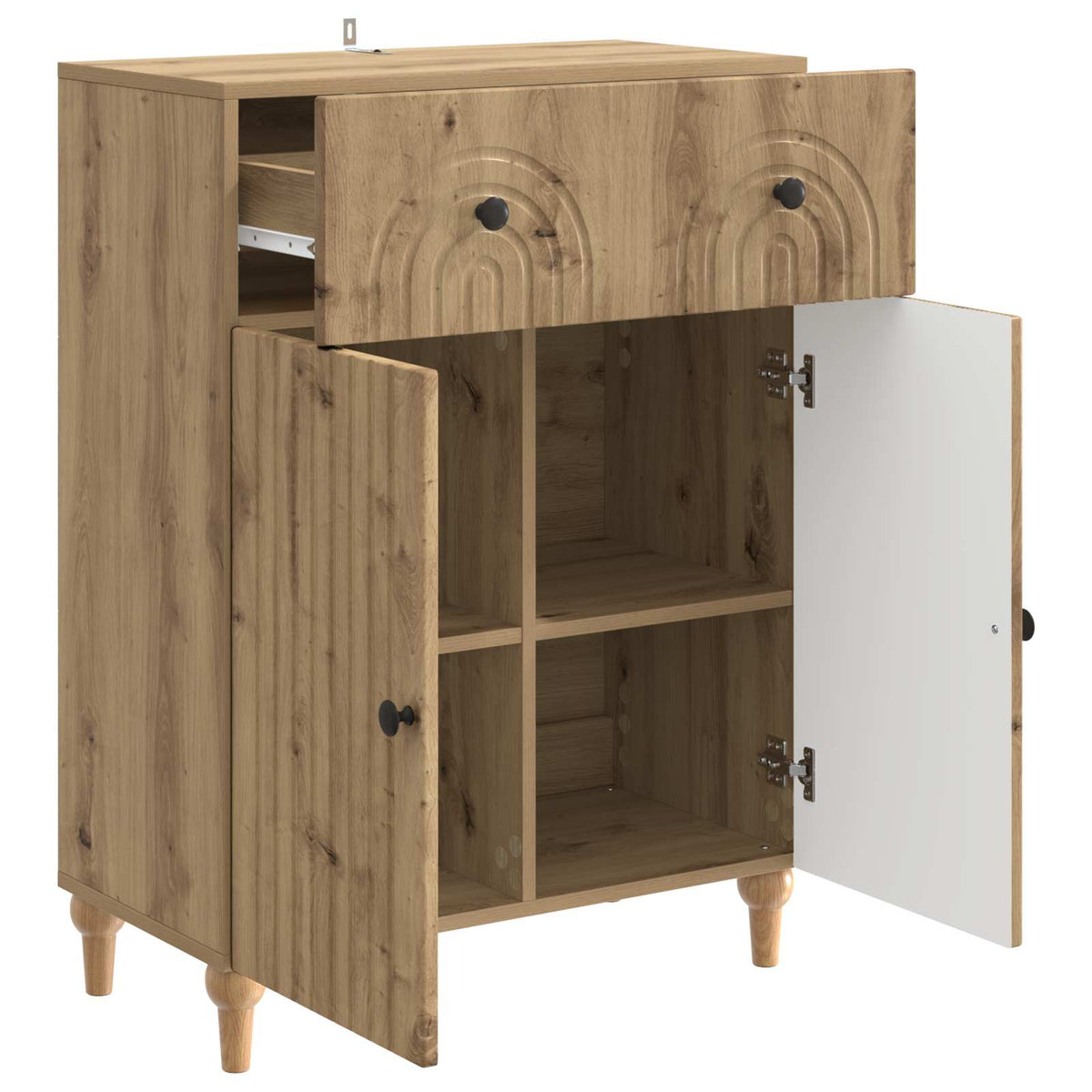 Sideboard Artisan-Eiche 66 x 34,5 x 90 cm Holzwerkstoff