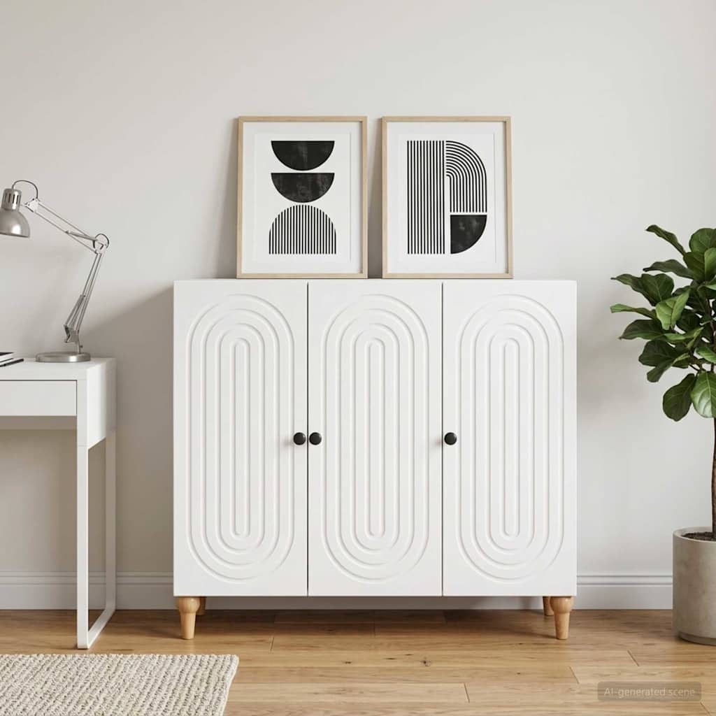Sideboard Weiß 89 x 34,5 x 80 cm Holzwerkstoff
